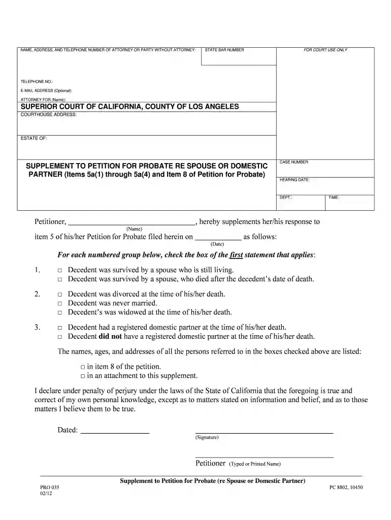 supplement petition re Preview on Page 1