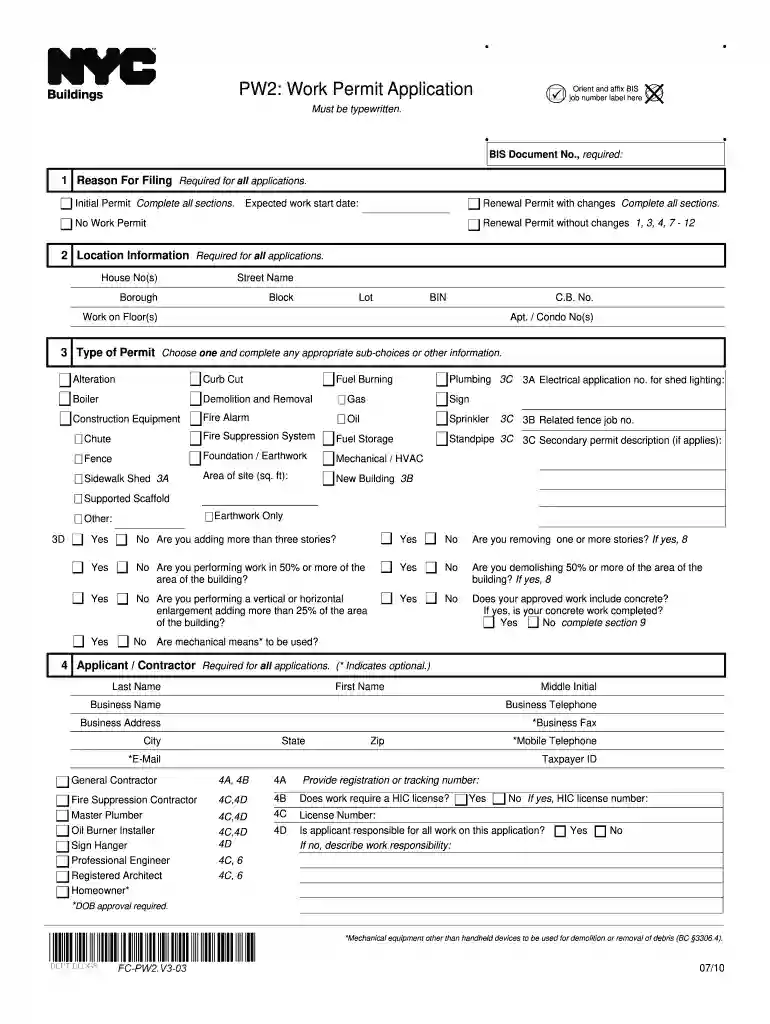 pw2 form Preview on Page 1