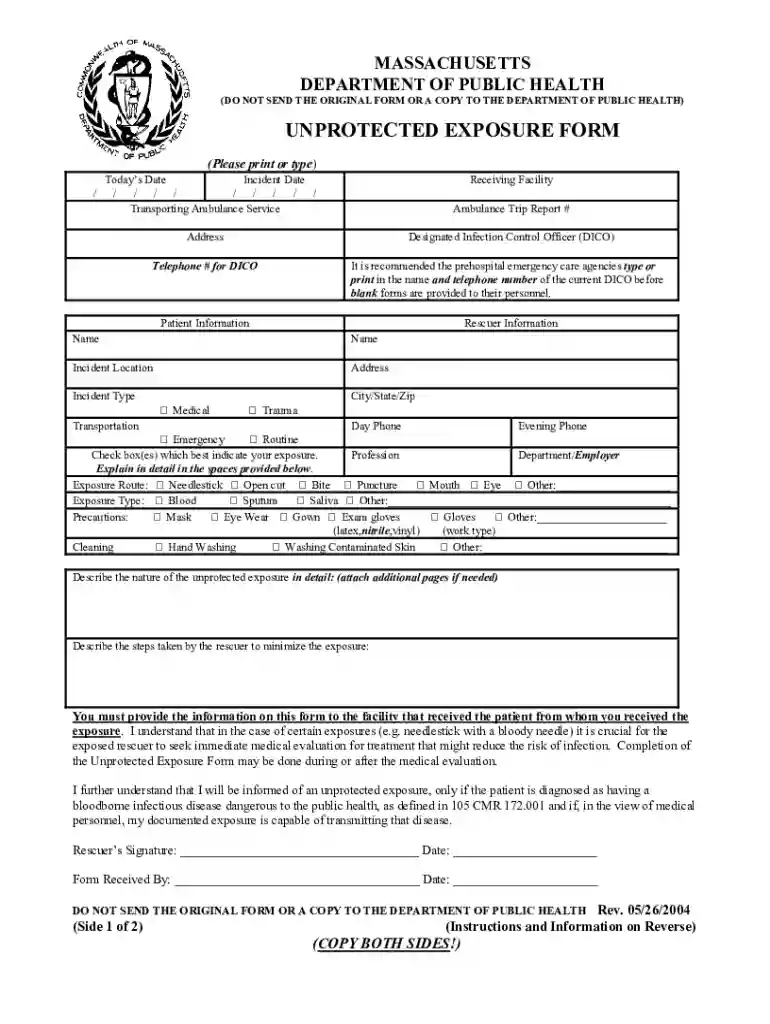 massachusetts unprotected exposure Preview on Page 1