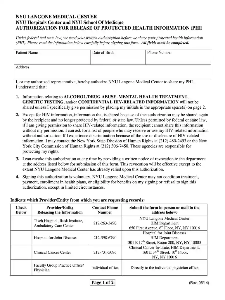 nyu medical records phone number Preview on Page 1
