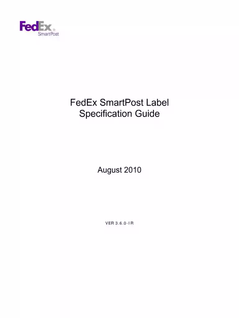 fedex shipping label template Preview on Page 1