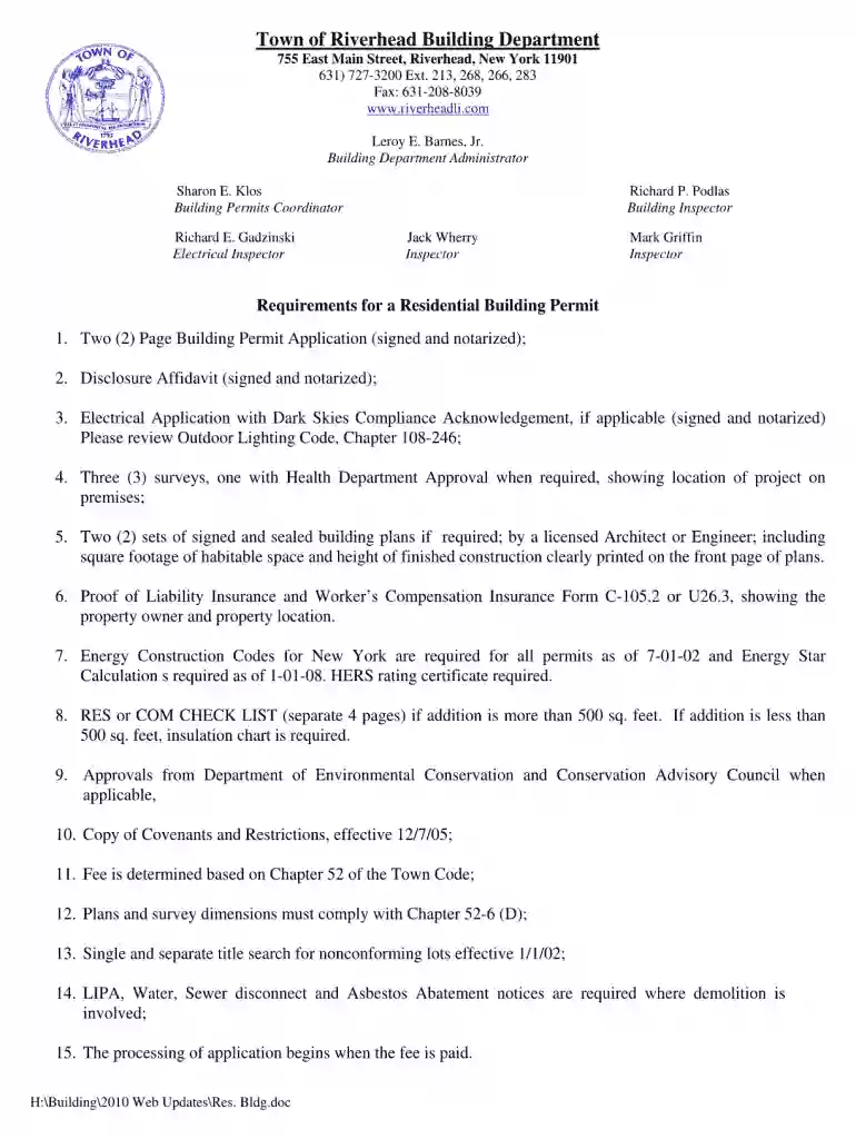 riverhead building department Preview on Page 1