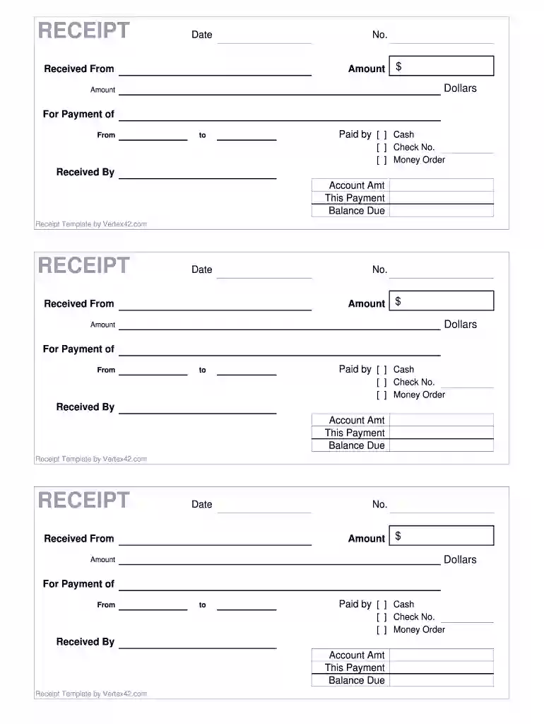 funeral receipt Preview on Page 1