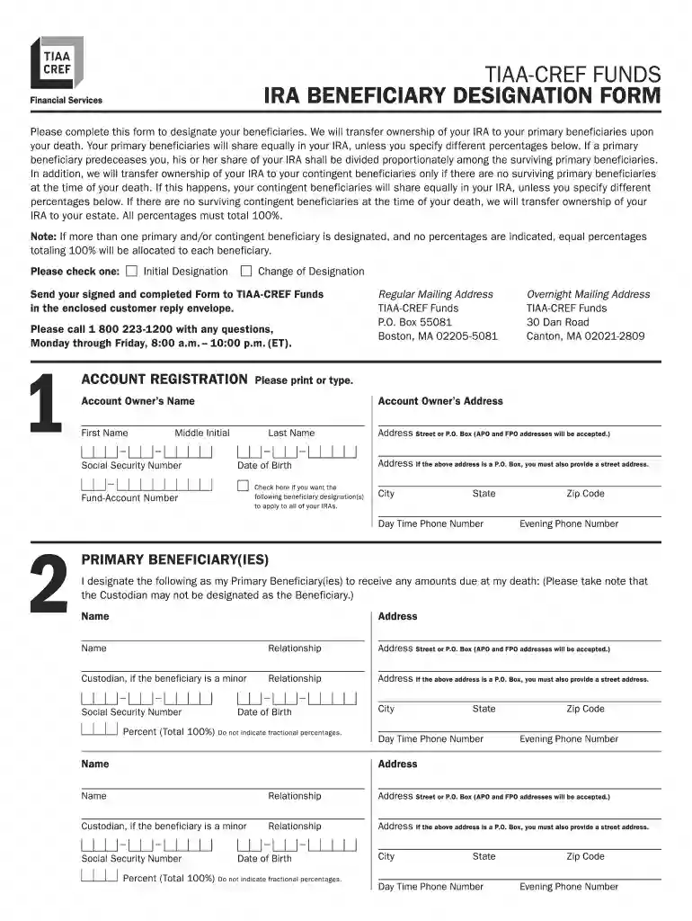 tiaa beneficiary payout Preview on Page 1
