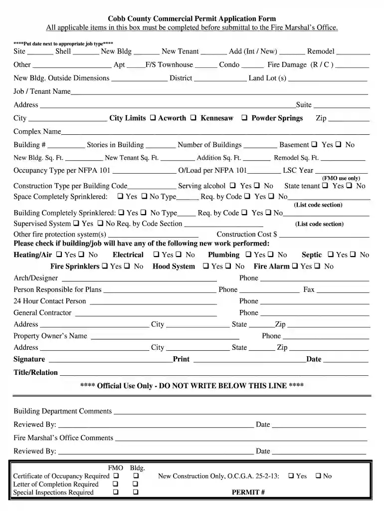 cobb county permit Preview on Page 1