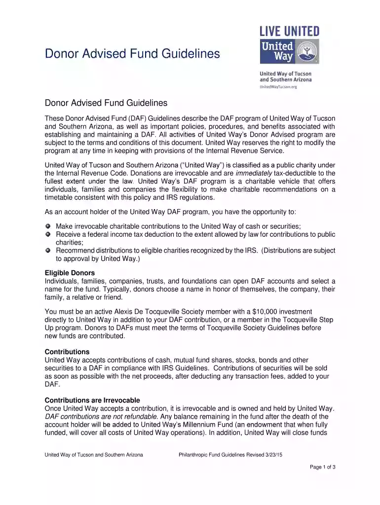 donor advised fund tucson Preview on Page 1