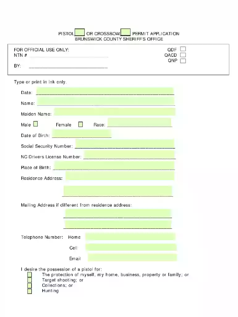 brunswick county concealed carry permit Preview on Page 1