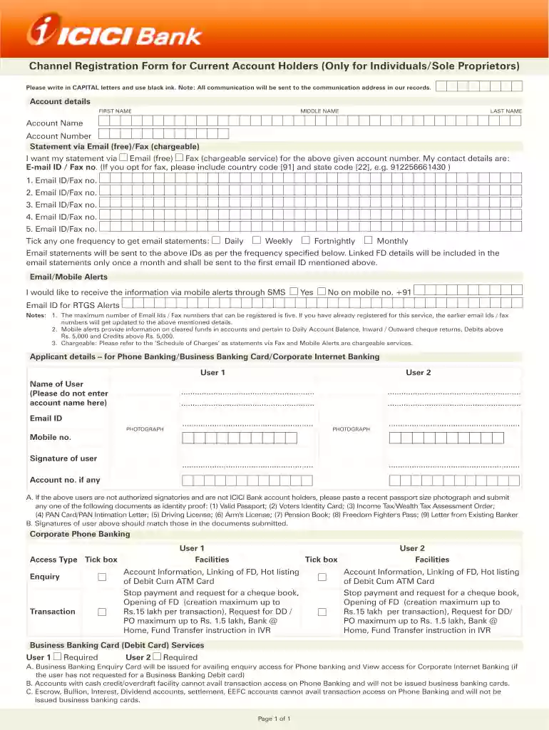 neft form download icici bank Preview on Page 1