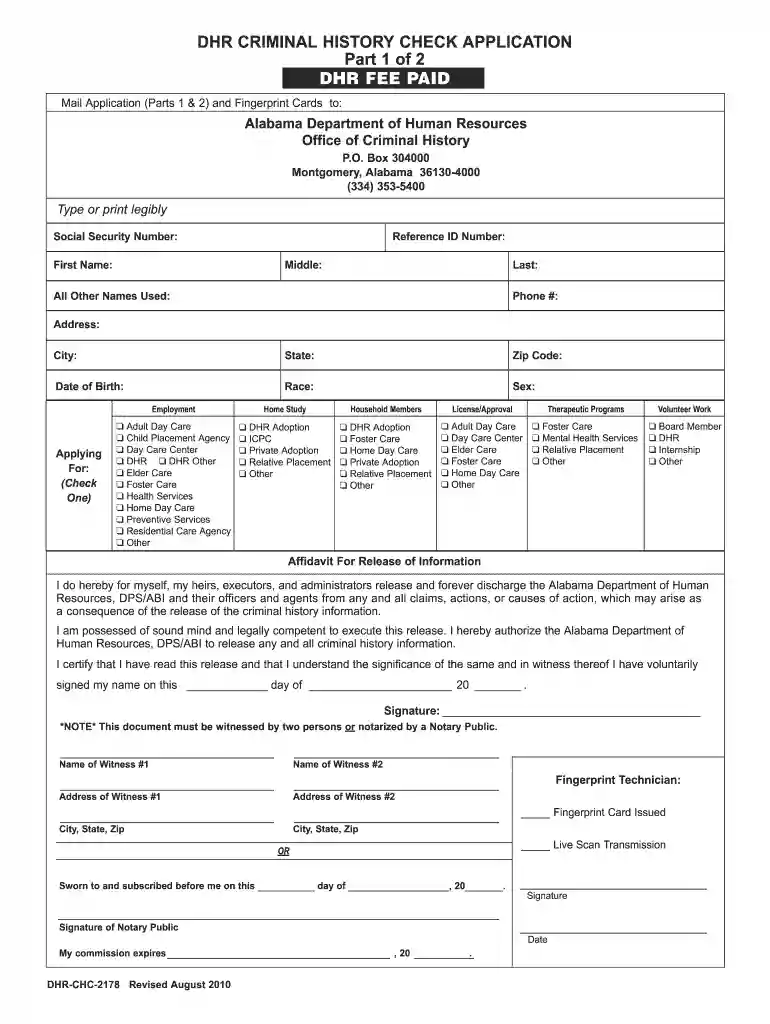 alabama background check Preview on Page 1