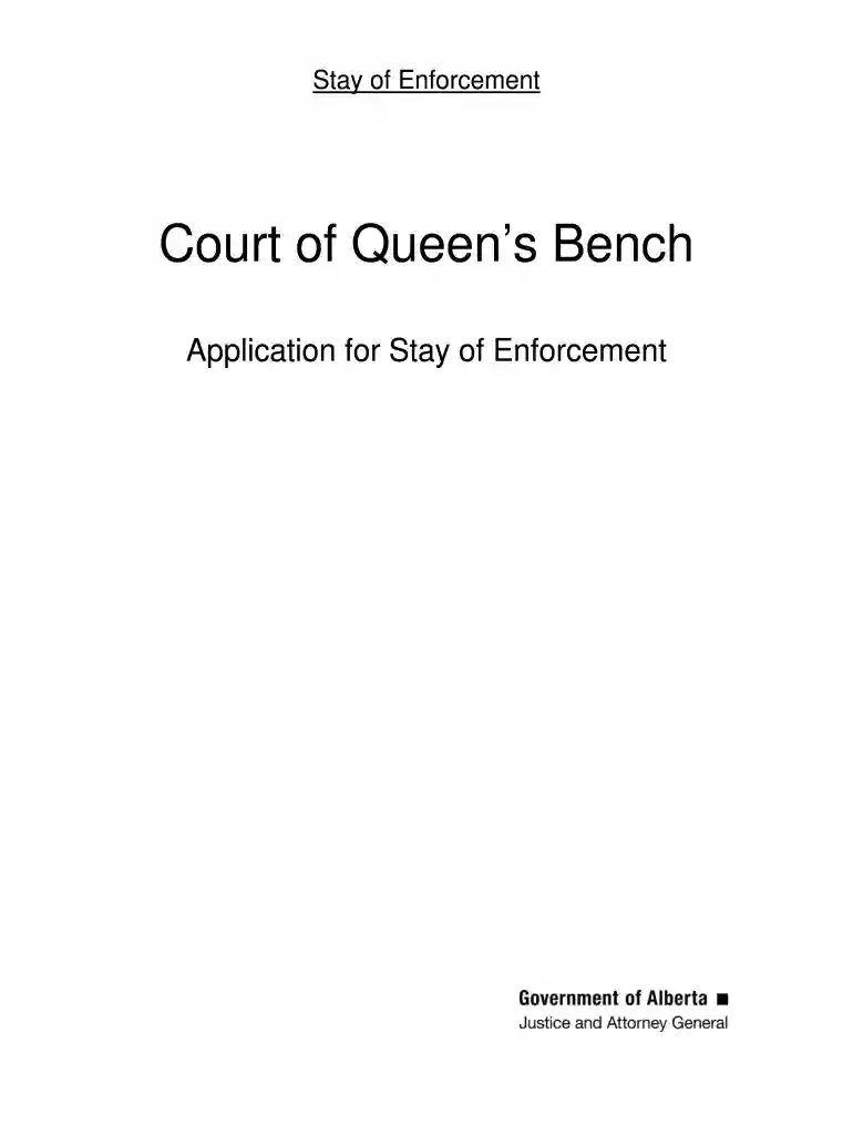 stay of enforcement alberta Preview on Page 1