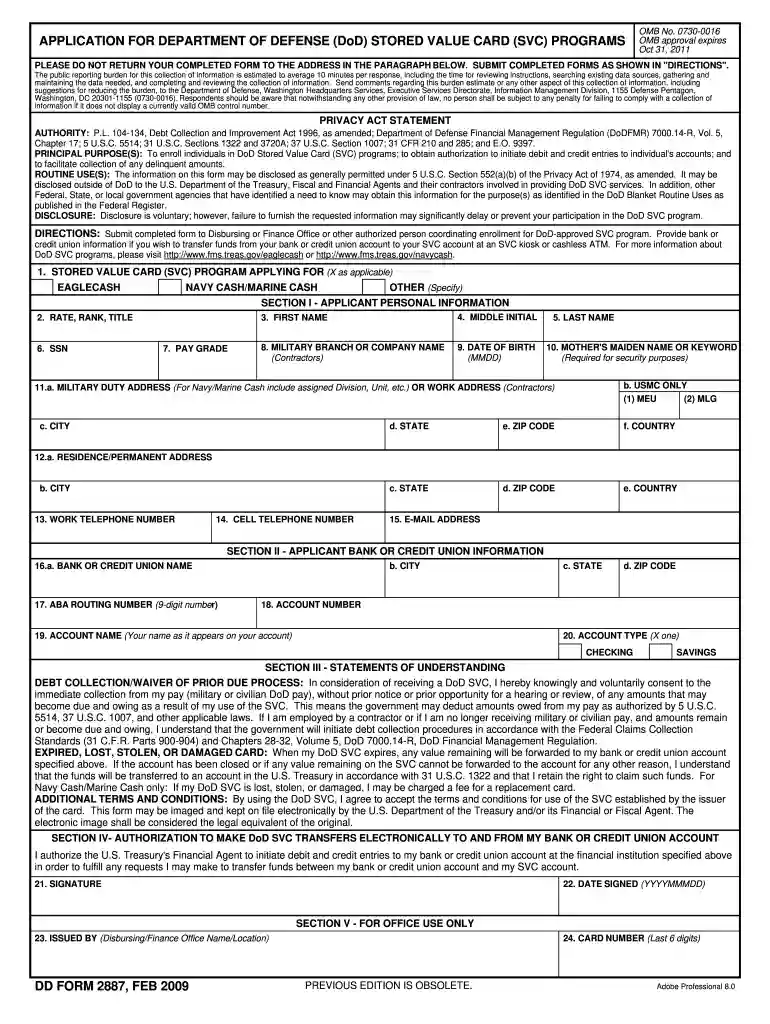 dd form 2887 Preview on Page 1