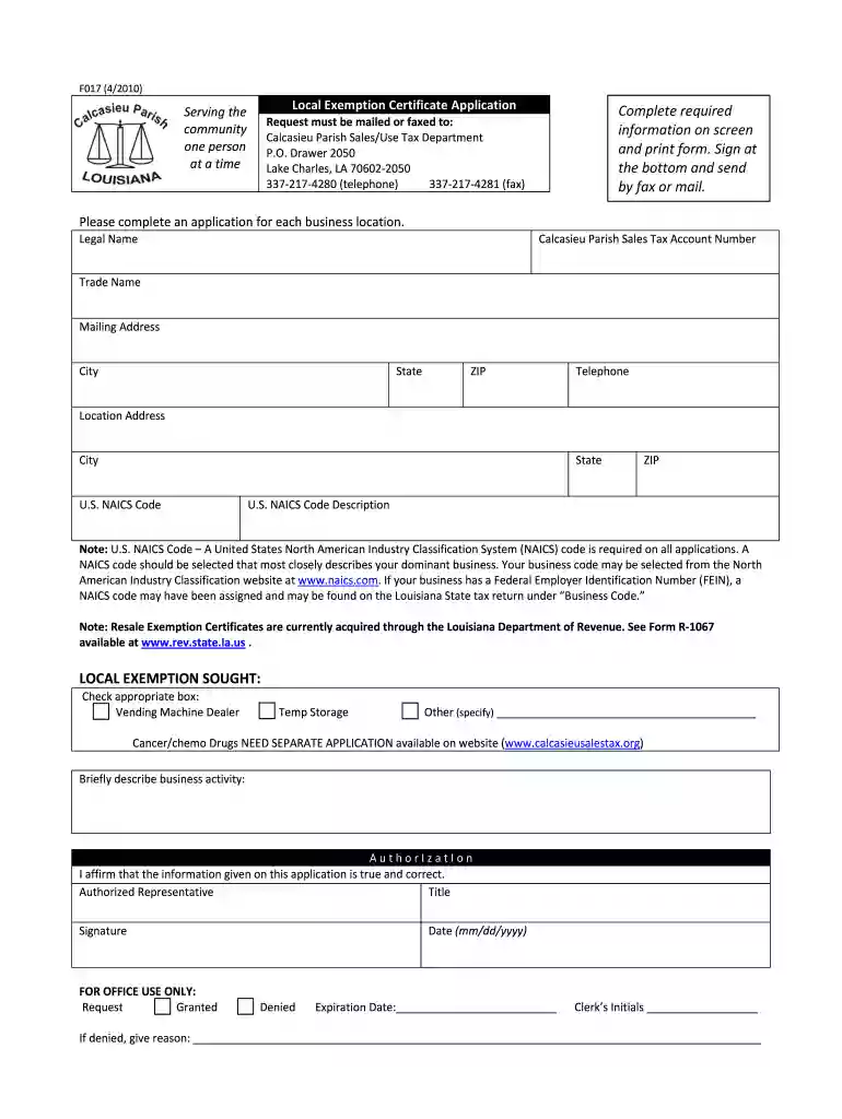 complete application form Preview on Page 1