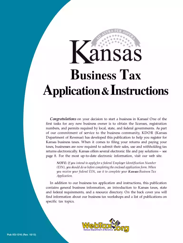 kansas business tax application online 2011 form Preview on Page 1