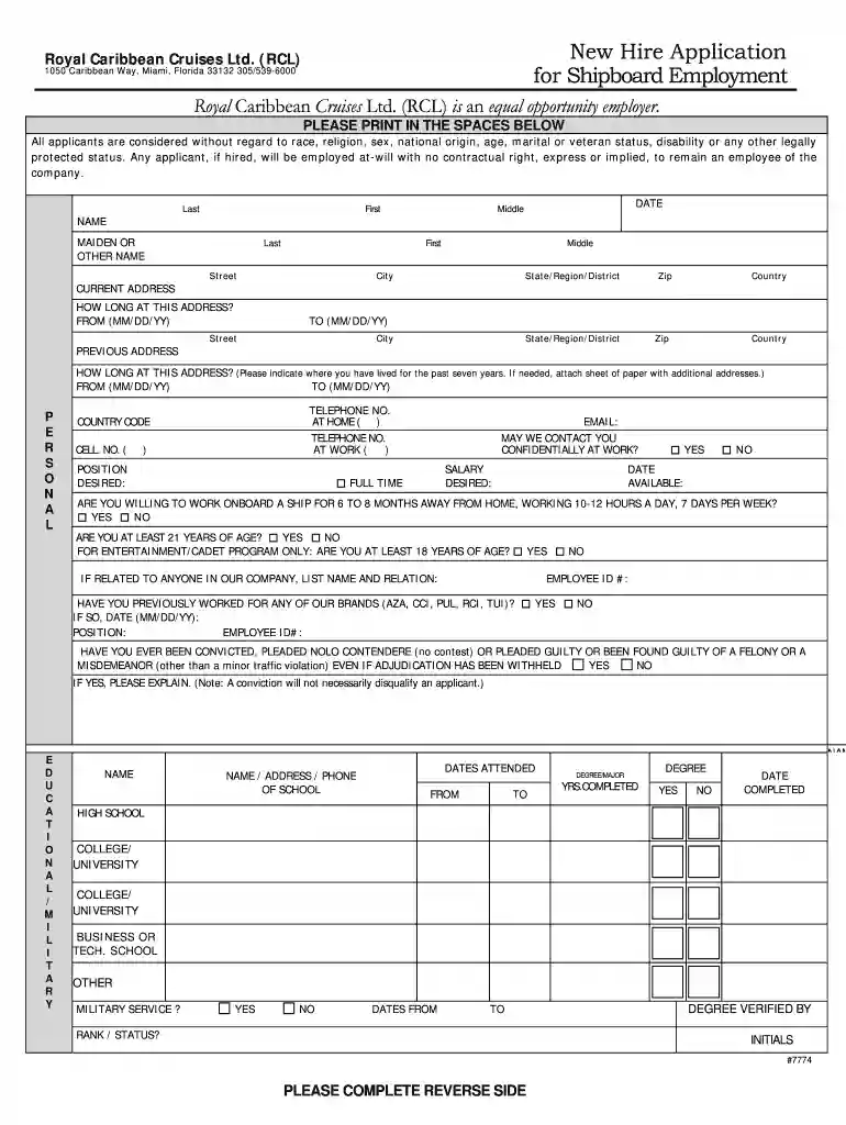 rccl crew management inc Preview on Page 1