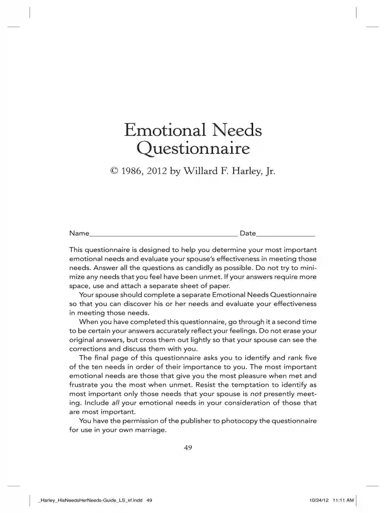 his needs her needs worksheets Preview on Page 1
