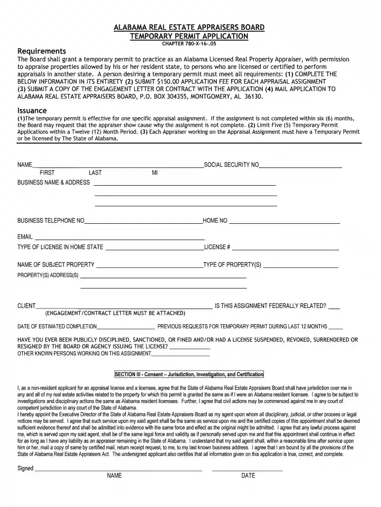 real estate appraiser alabama Preview on Page 1
