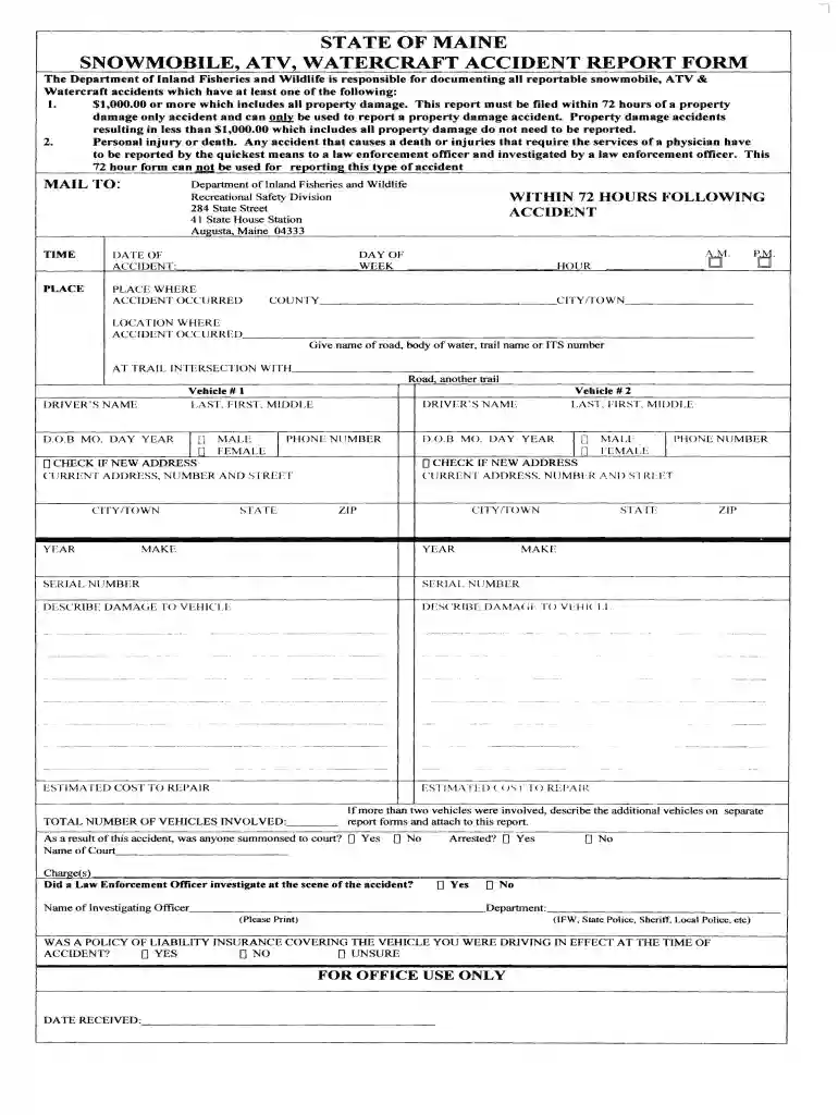 maine state police incident report Preview on Page 1