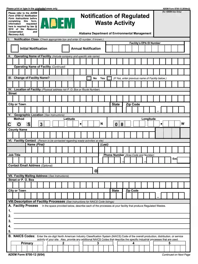8700 12 form Preview on Page 1