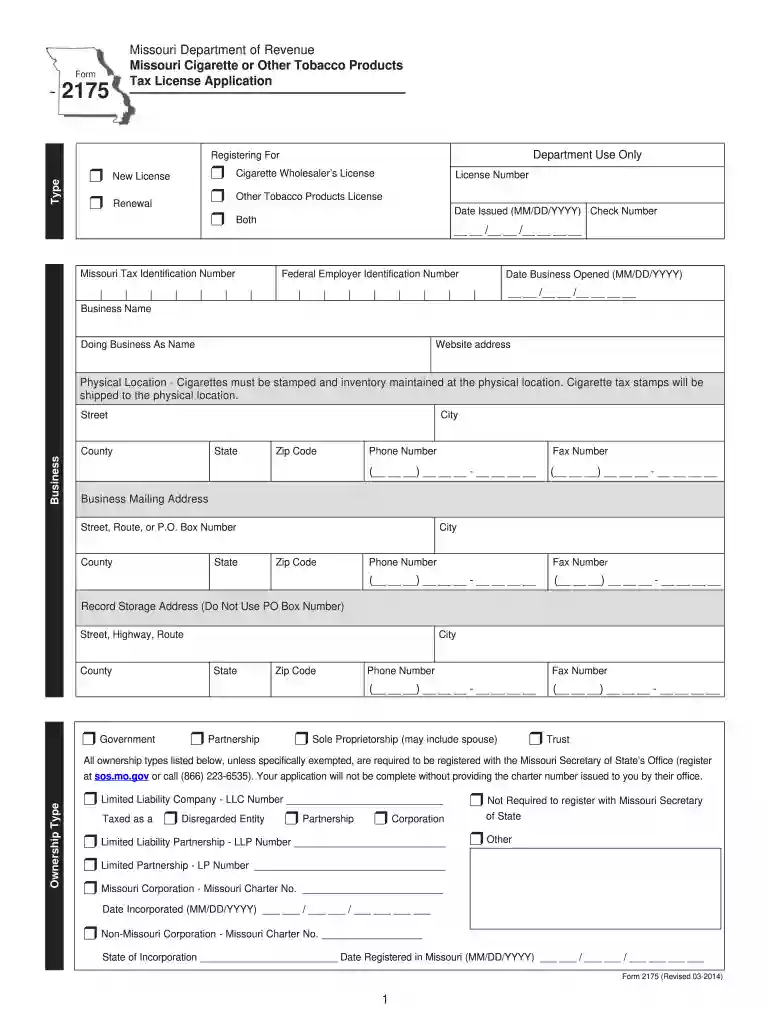 2175 form mo 2011 Preview on Page 1