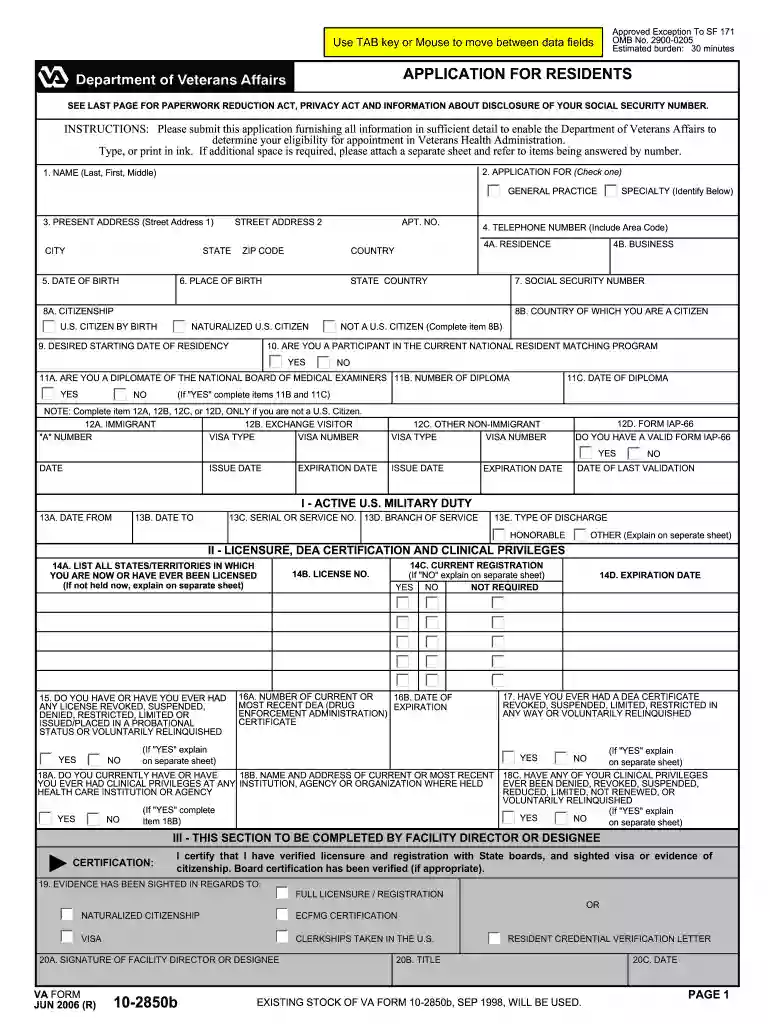 2850b form Preview on Page 1