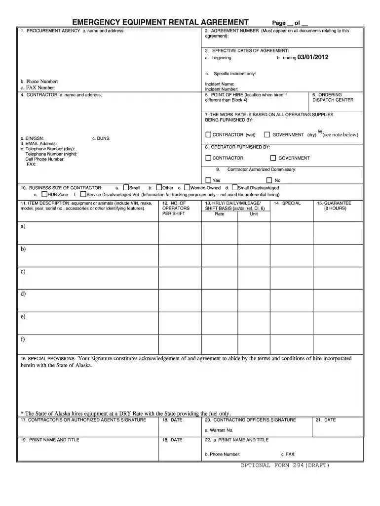 cal fire 294 form Preview on Page 1