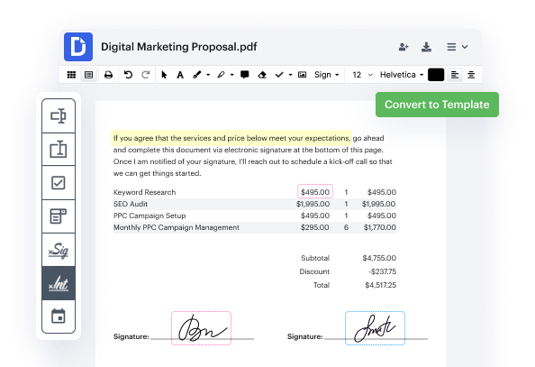 Build PDF forms