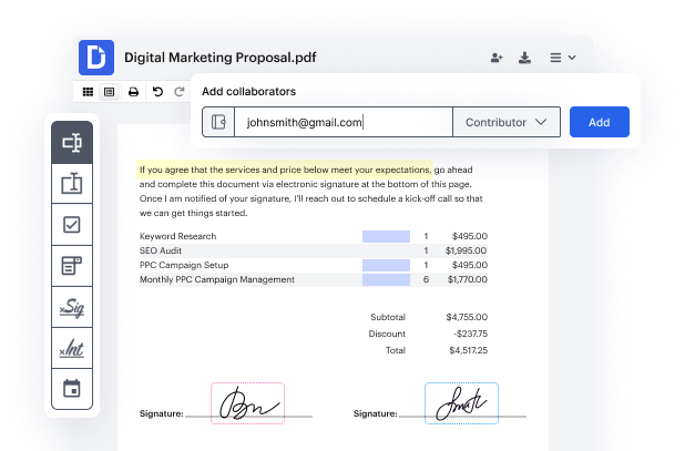 Build PDF forms