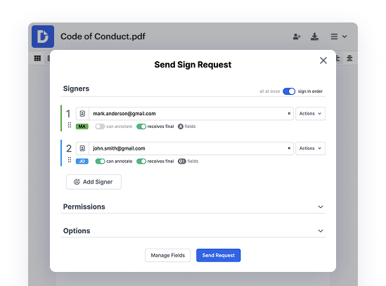 Sign eSignatures