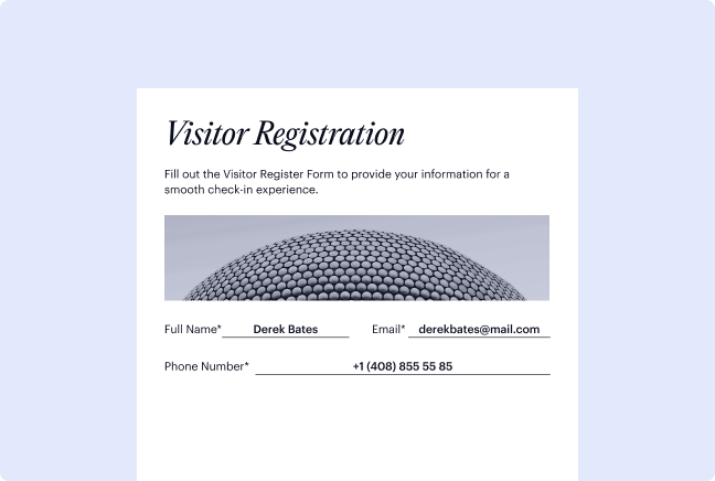 Visitor registration