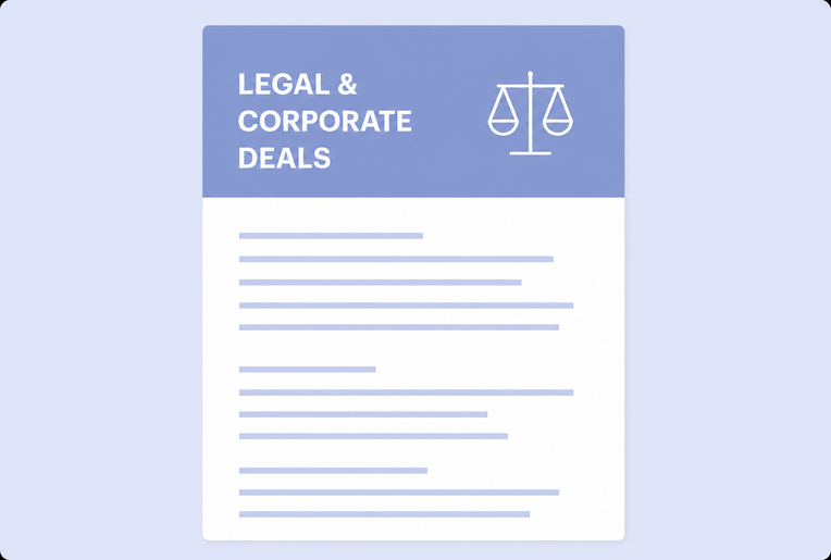 Legal & corporate deals