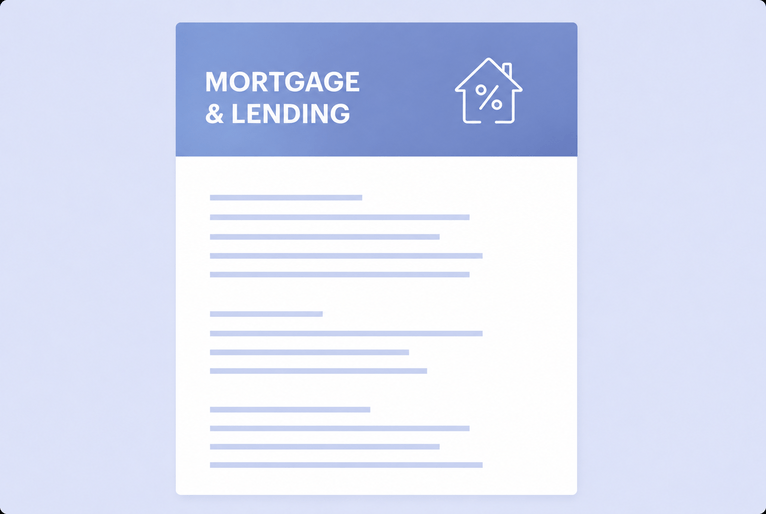 Mortgage & lending