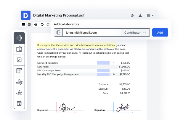Build PDF forms
