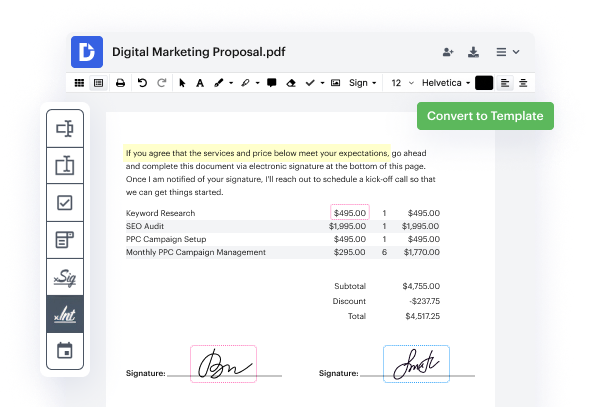 Build PDF forms