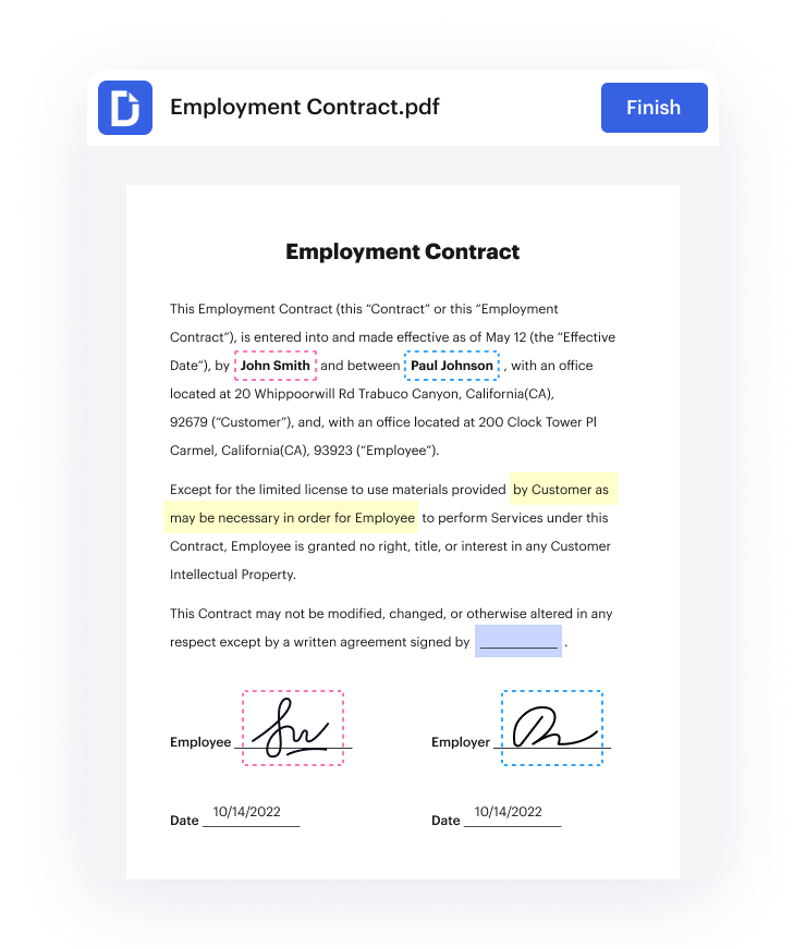 Sign PDF Documents | DocHub