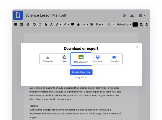 Edit PDFs With DocHub For Google Classroom