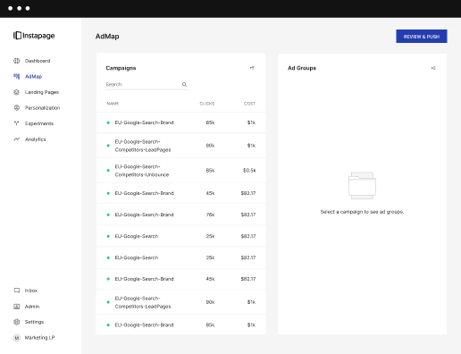 1:1 ad-to-page personalization