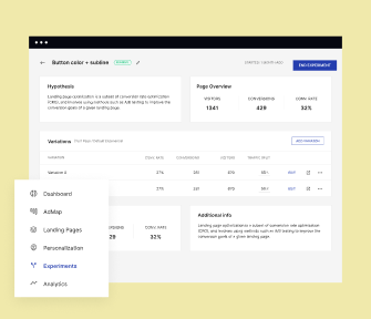 Find out which pages attract more leads by testing different versions. Get quick insights by automatically driving ad traffic to the best-performing test variants.