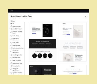 Build, iterate, and scale campaigns rapidly with 500+ custom landing page layouts for any industry-based use cases. Use Global Blocks that you can save, reuse, and update on-brand content across pages.