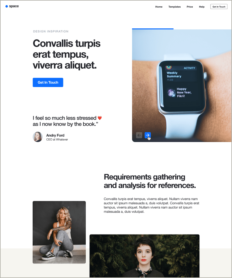 HTML/CSS optimized mission and vision page template | Instapage