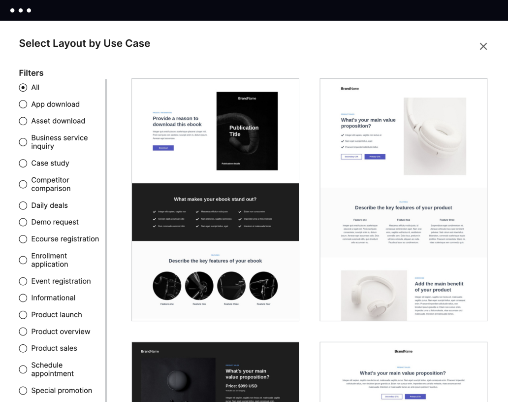 HTML/CSS optimized mission and vision page template | Instapage