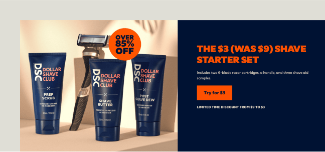 This image shows a landing page call to action button example