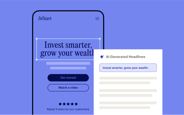 This image shows how to set up a landing page a/b test in Instapage