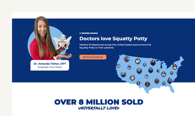 This image shows how to use endorsements on a landing page.