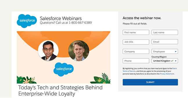 This image shows how to use different trust badges on a landing page.