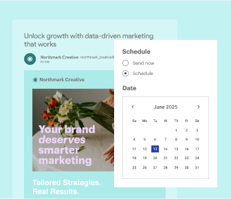 Schedule emails to go out exactly when you need, without having to compromise on your schedule.