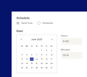 Send or schedule