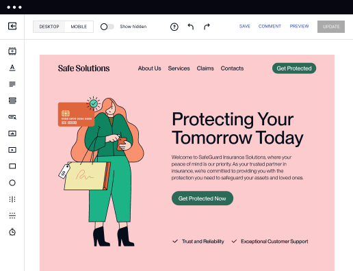 Build landing pages without coding