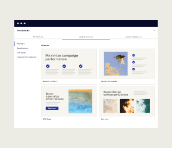 Create landing pages at scale with 500+ optimized templates for any industry and use case. Save and reuse blocks with Instablocks and update hundreds of pages instantly with Global Blocks.