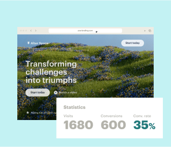 Build high-performing pages, capture more leads, and follow up with instant emails to turn more clicks into customers.