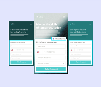 Automate and simplify form updates by using Global Forms across your pages, and update every instance by just editing one.